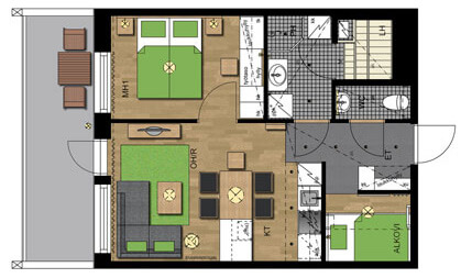 Levi Chalets (Levi Panorama) (45, 50, 65 m²)